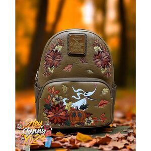 Loungefly Disney Nightmare Before Christmas Zero Fall Pumpkin Mini Backpack